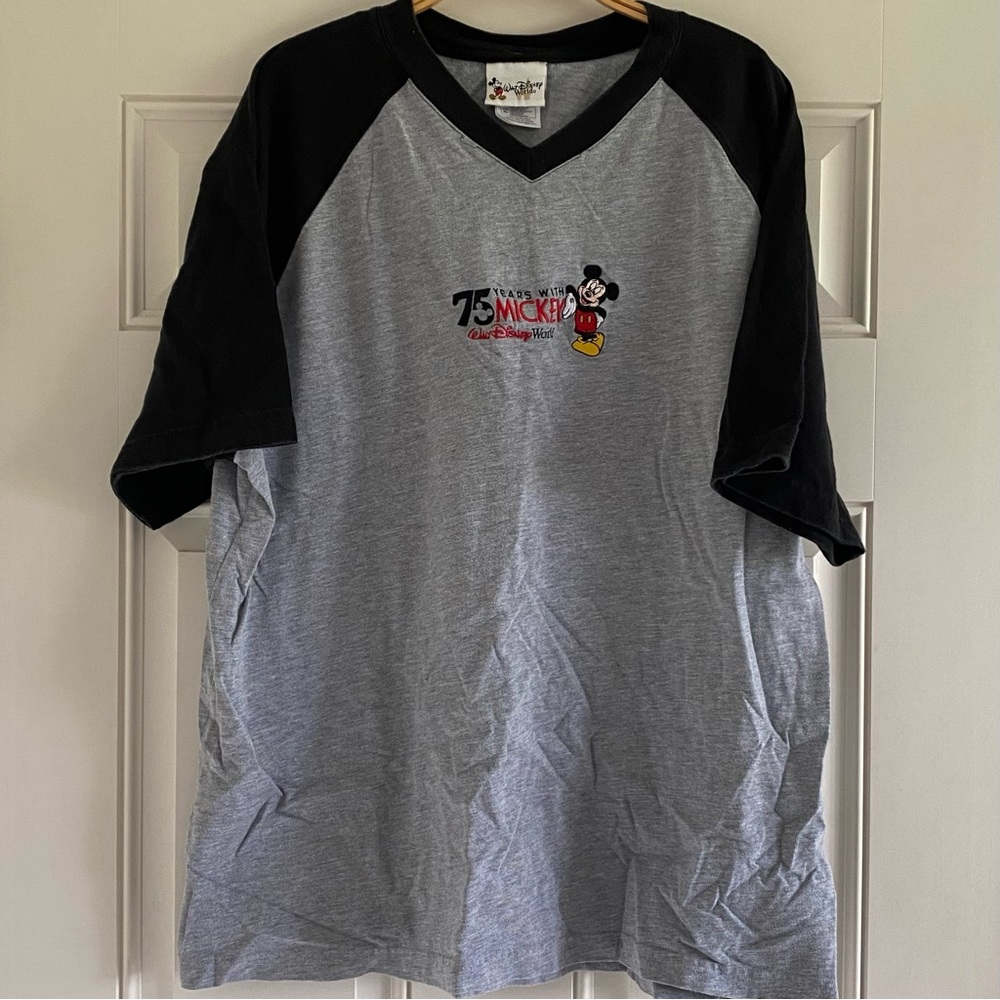Vintage Mickey Mouse 75 years of disney world t shirt ringer xl 90s vacation